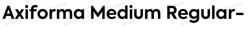 Axiforma Medium Regular字体转换